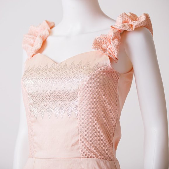 Vintage Hand-Made one of a kind Pink Pencil dress - Picture 2 of 12